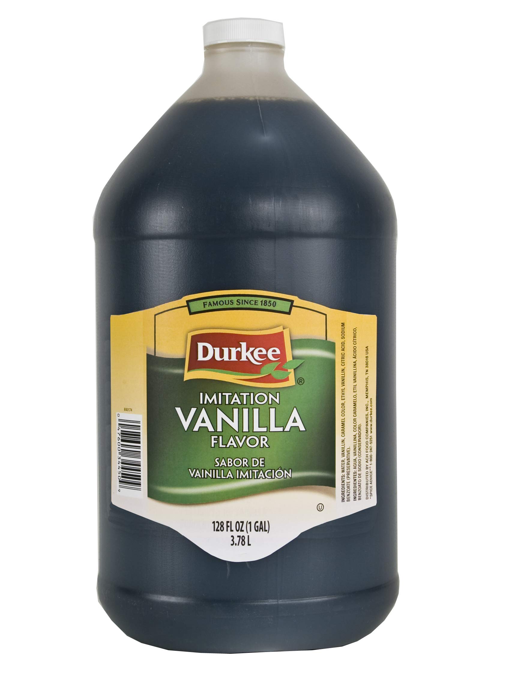 Durkee Imitation Vanilla Flavor - 1 Gallon Bottle (4 per Case) - Perfect for Baking, Cooking & Beverage Flavoring