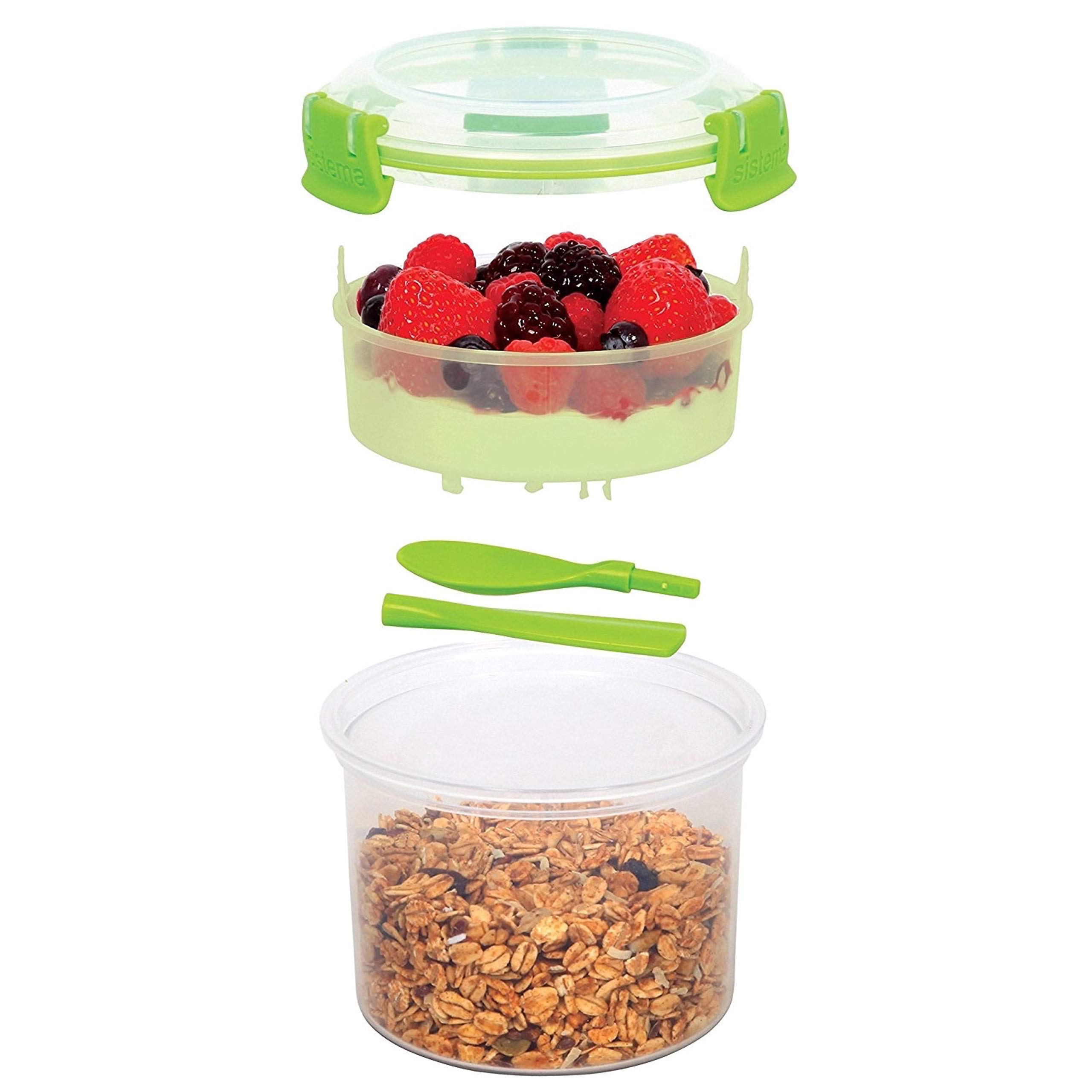 Sistema To Go Collection - BPA-Free Plastic Food Storage Containers for Breakfast, Lunch & Meal Prep | Microwave & Dishwasher Safe