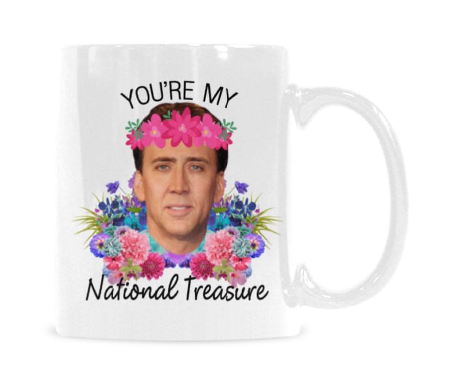11oz Coffee Mug for Coffee Lovers - 'You're My National Treasure' Tea Cup - Perfect for Office, Home & Gift Giving