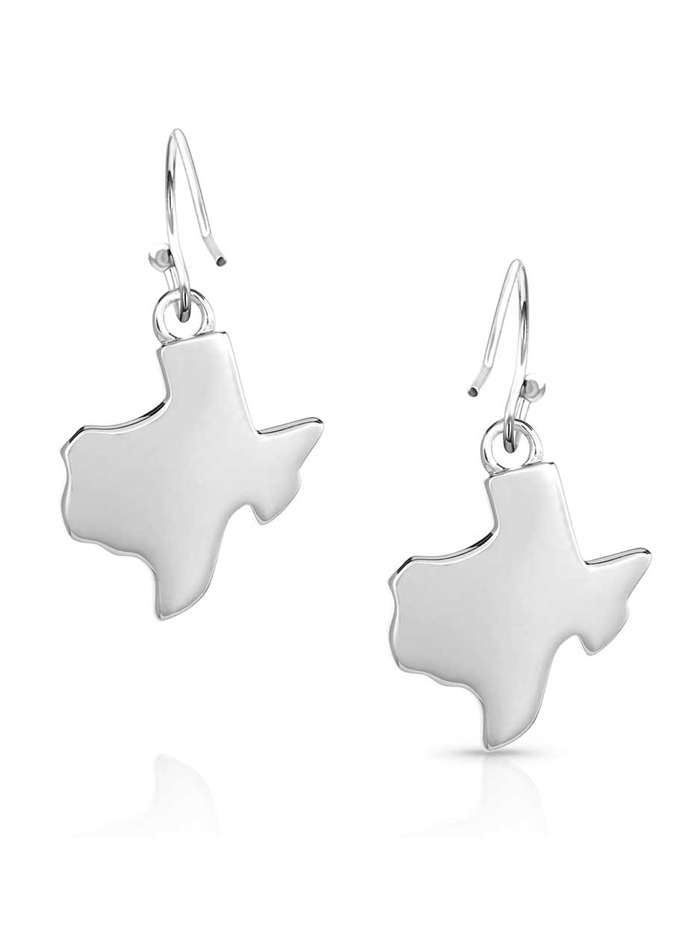 Montana Silversmiths ER5619 Women's Texas Forever Sterling Silver Earrings - Perfect for Western Fashion, Cowgirl Style & Special Occasions