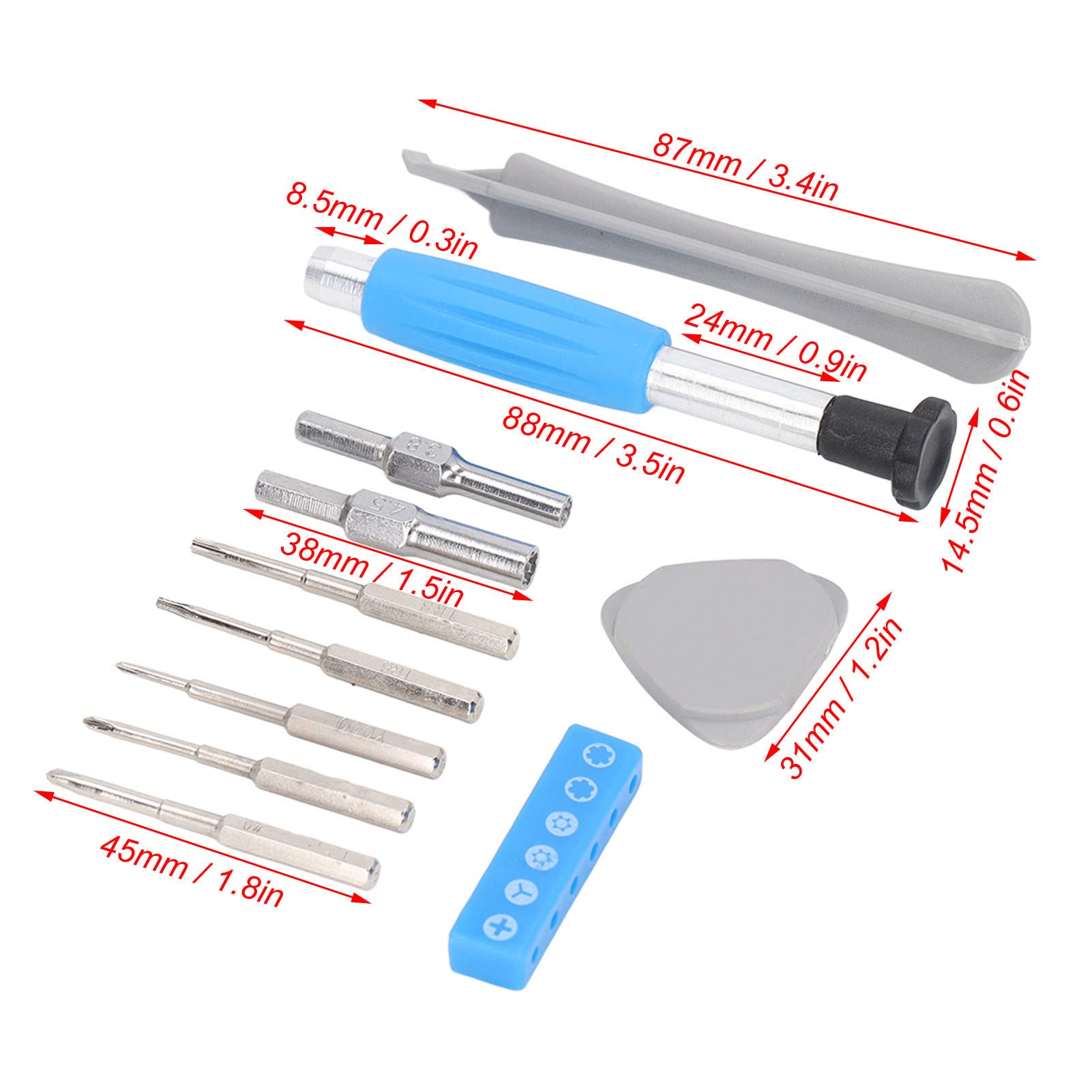 Professional Screwdriver Repair Tool Kit for Nintendo Switch, SNES, N64, NES & Wii - Triwing & Security Bits Included - Perfect for Console Repairs & DIY Maintenance