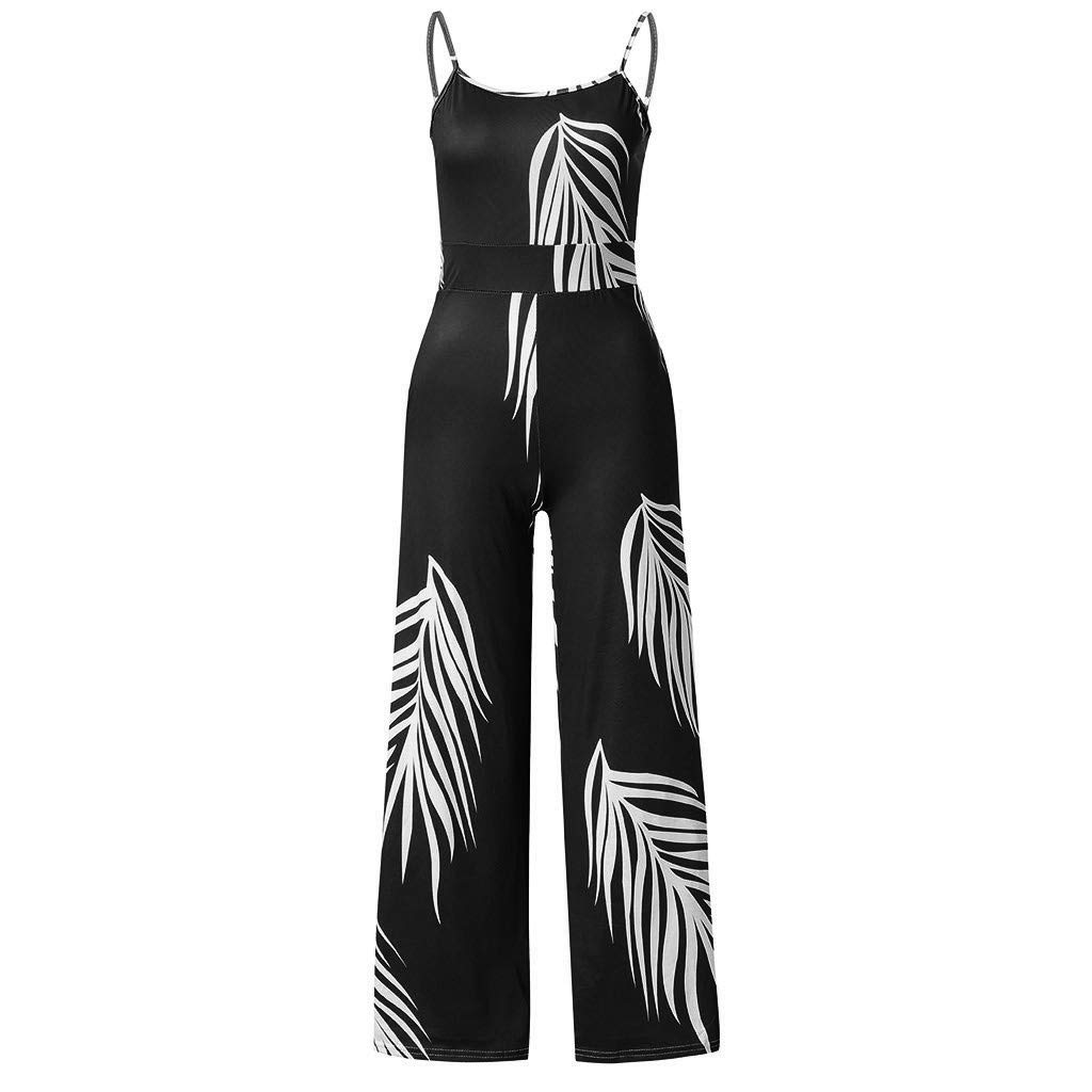 Women's High Waist Jumpsuit Romper - Stretchy Elastic Summer Casual Rompers & Loungewear for Beach, Vacation, and Outdoor Activities