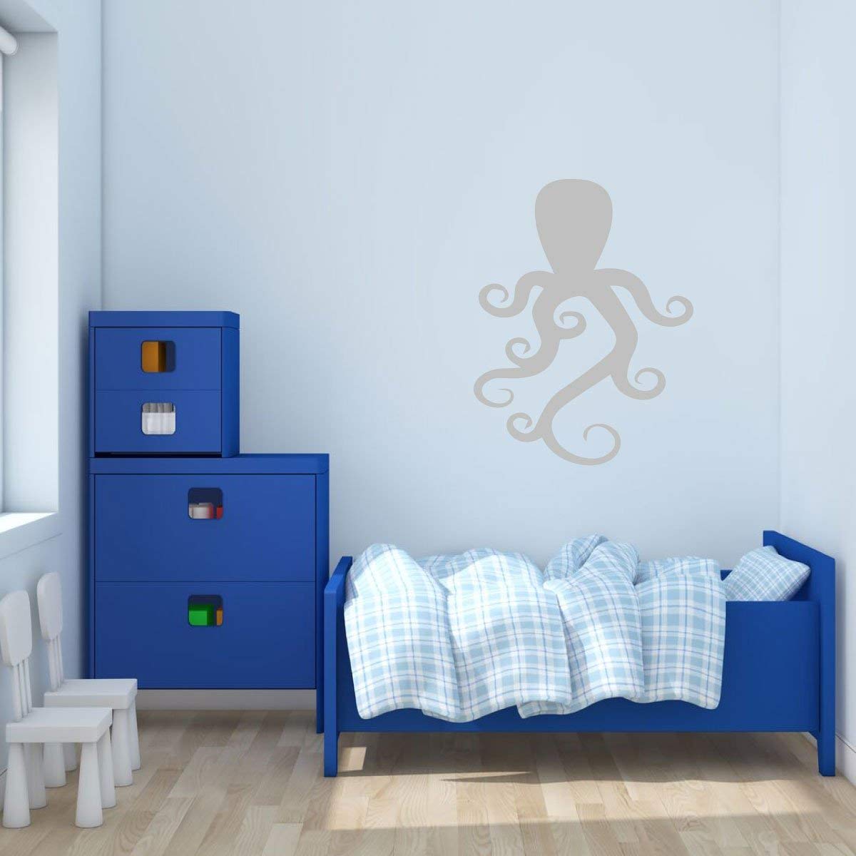 Personalized Octopus Wall Decal - Custom Name Vinyl Sticker for Kids' Bedroom, Nursery, Playroom Decor | Perfect for Baby Shower Gifts & Room Makeover