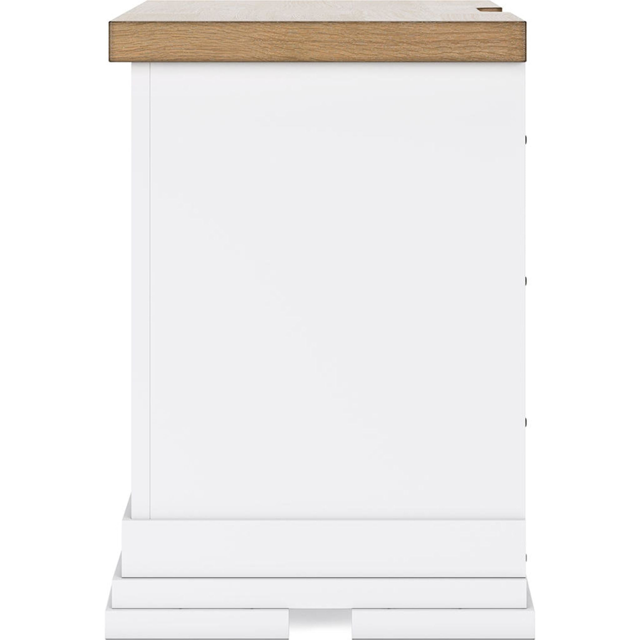 Ashbryn Nightstand - White & Natural Wood Bedside Table with Drawer - Perfect for Bedroom, Guest Room, or Dorm Decor
