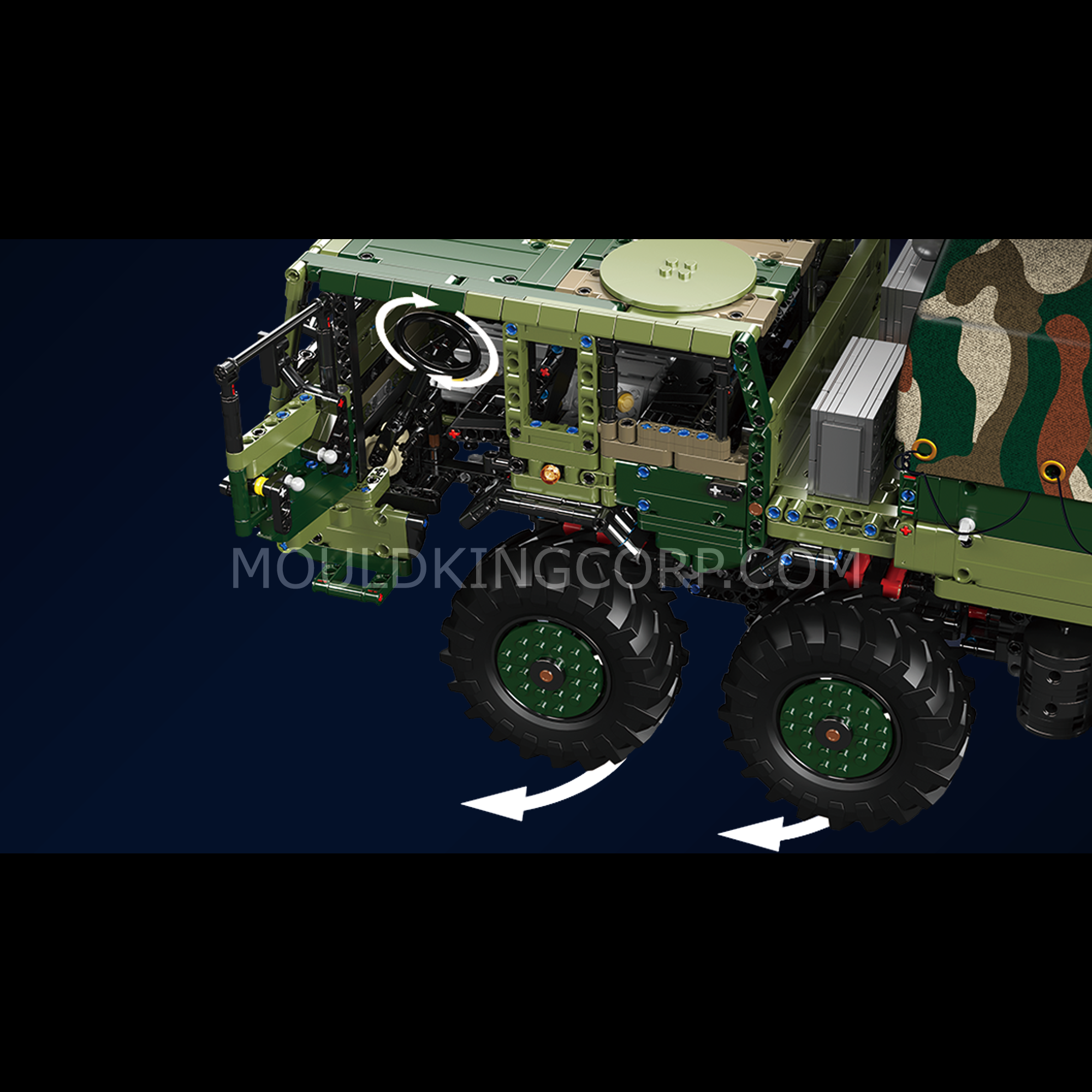 Mould King 20039/20040 Remote Control KOLOS 8X8 Truck Building Set - 4,733 Piece RC Construction Vehicle Model Kit for Adults & Teens | STEM Educational Toy for Engineering Enthusiasts | Perfect for Collectors & Off-Road Adventure Play