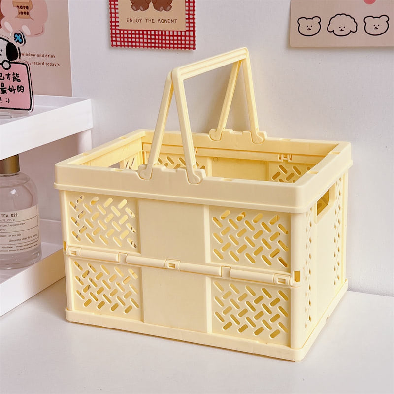 Foldable Mini Storage Basket - Organizer for Home, Office, Bathroom & Closet - Space Saving Storage Solution for Toys, Laundry, Books & More