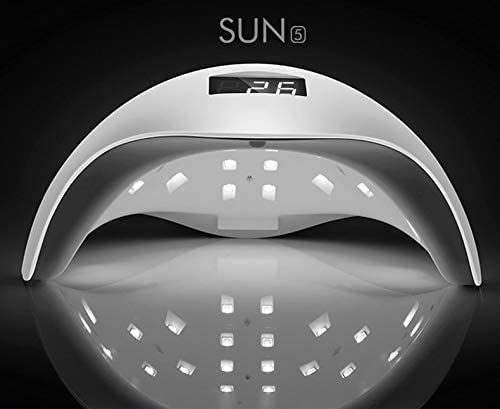 HUDA BAR Professional 48W LED UV Nail Dryer with Auto Sensor - 24 LED Nail Lamp for Gel Polish Curing, Manicure & Pedicure Tool (Works with All Gel Nail Paints) - Perfect for Home Salon, Nail Art Enthusiasts & Professional Use