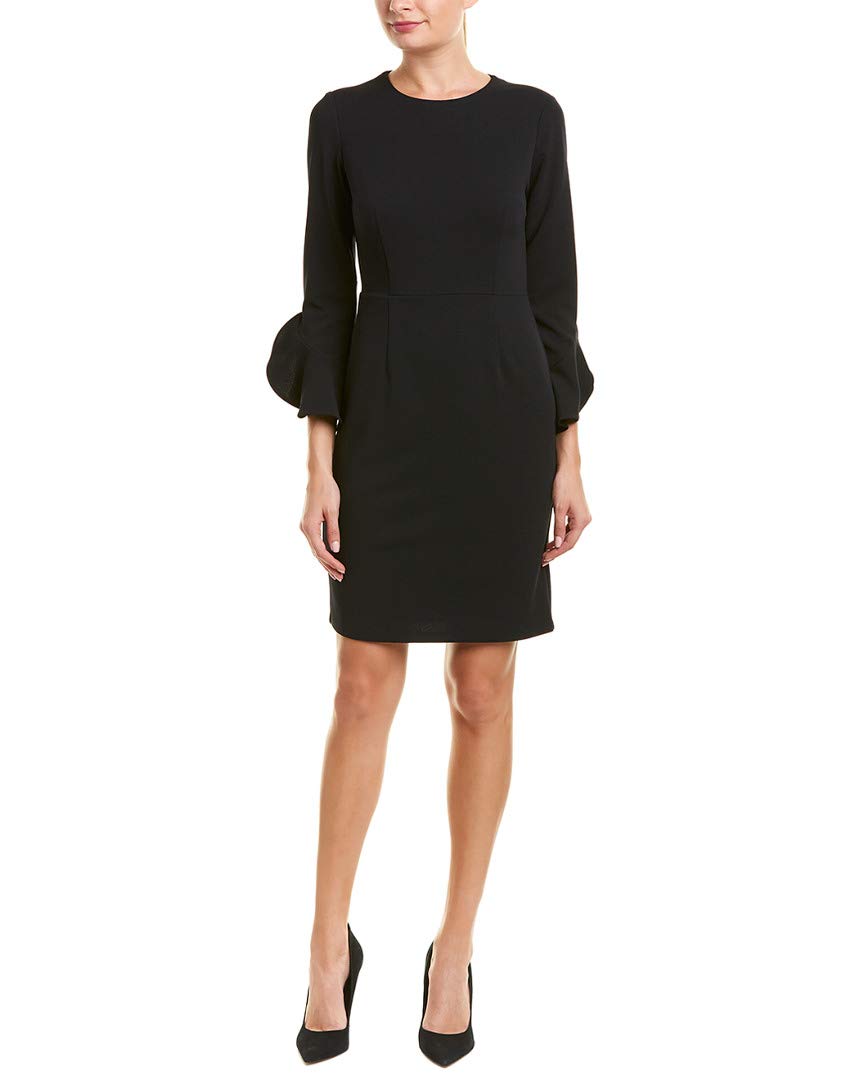 Donna Morgan Women's Long Ruffle Sleeve Sheath Dress - Elegant Formal & Cocktail Party Wear for Weddings, Evening Events & Office Attire