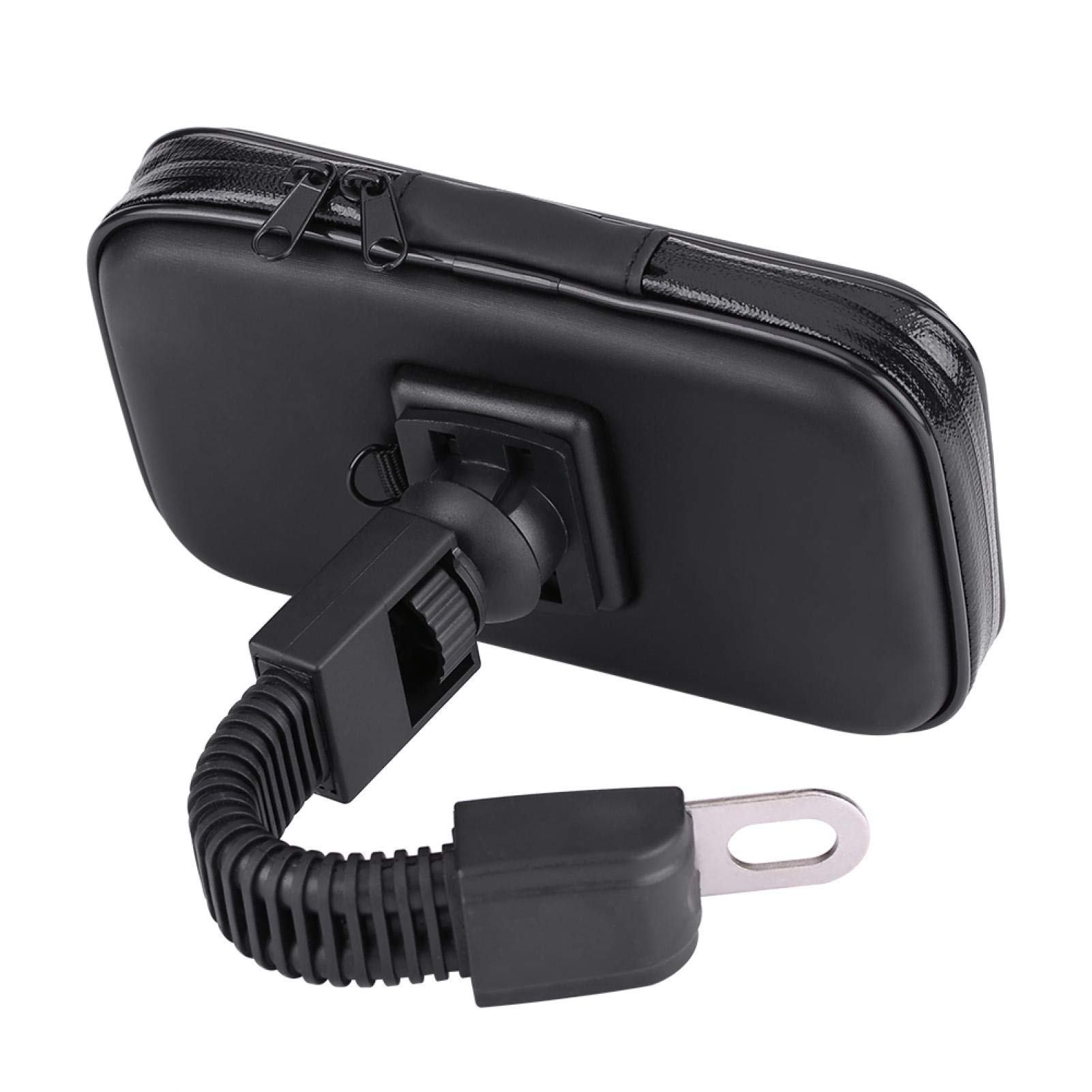 Ymiko Waterproof Motorcycle Phone Mount Holder - Universal Touchscreen Compatible Phone Case Bag with Rearview Mirror Stand for Safe Riding (Perfect for Adventure Tours, Commuting & GPS Navigation)