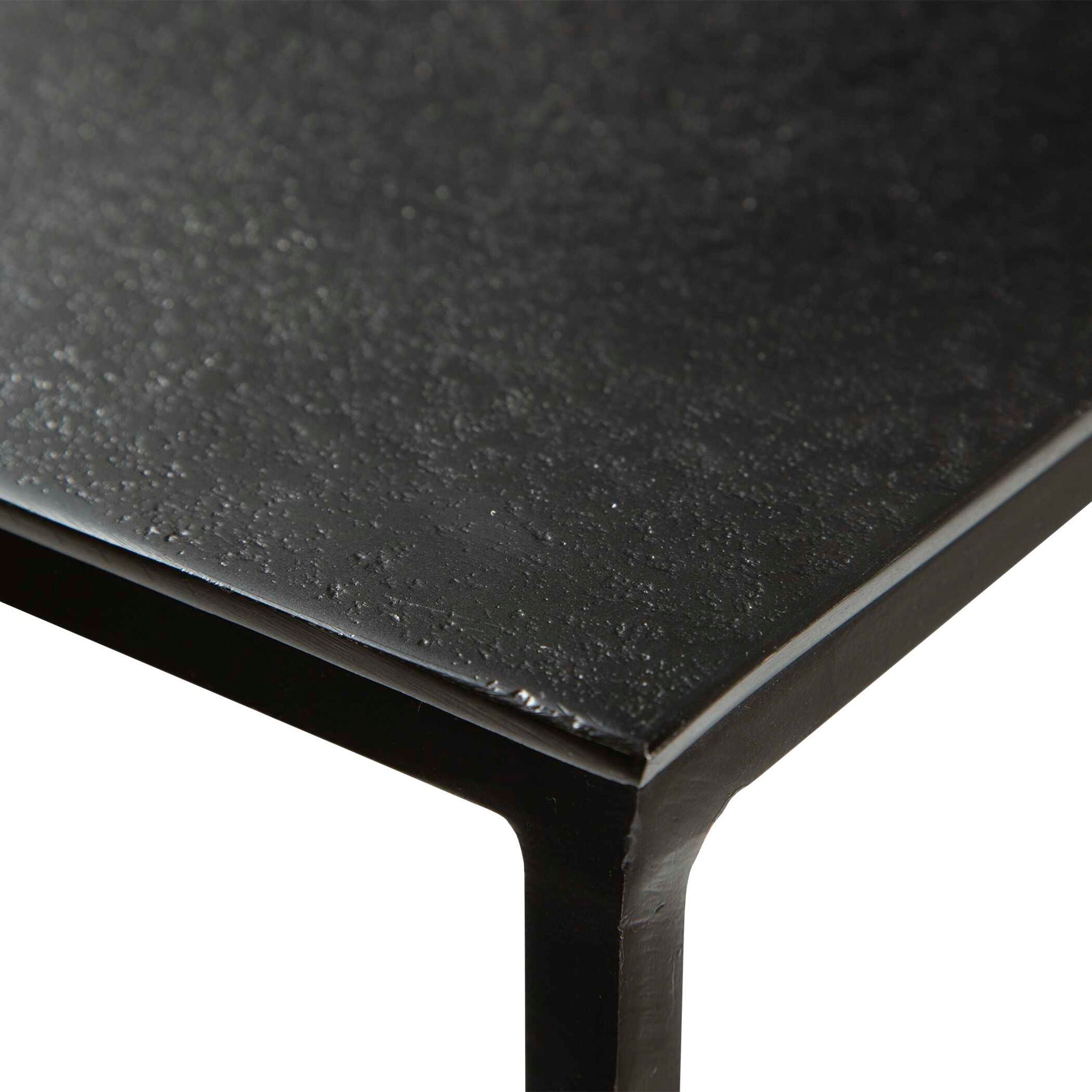 Coreene Nesting Pedestal Tables (Set of 2) - Black Modern Side Tables for Living Room, Bedroom, or Office - Space-Saving Accent Furniture with Versatile Styling Options