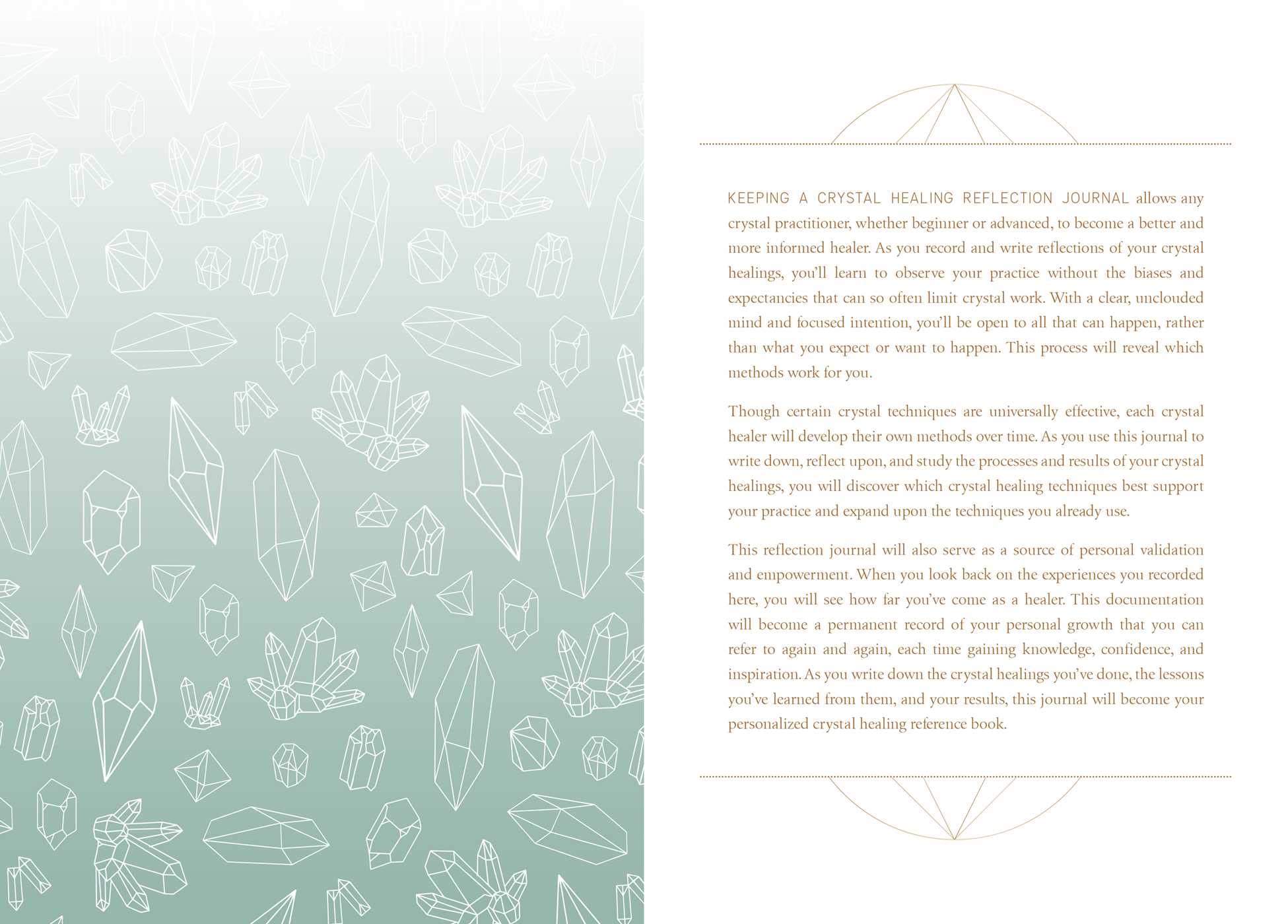 Crystal Healing Journal for Self-Care & Reflection - Meditation & Wellness