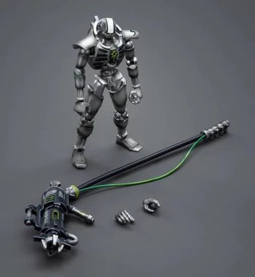 JOYTOY Warhammer 40k Necrons Sautekh Dynasty Immortal with Tesla Carbine - 28mm Scale Miniature Figure for Tabletop Wargaming, Painting & Collecting