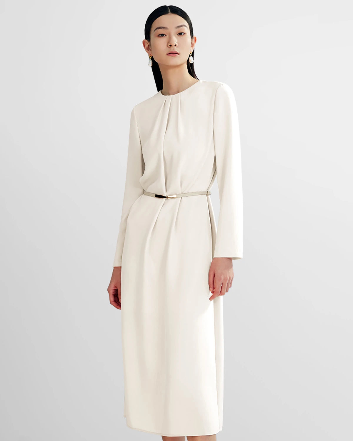Elegant Women's Basic Silk Dress with Back Slit - Perfect for Evening Parties, Date Nights & Special Occasions