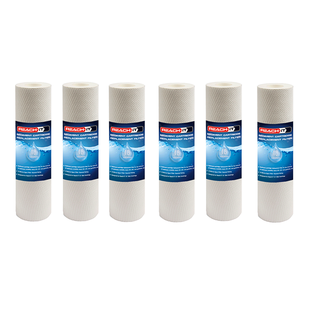 FLOW Pre Filter 6 Pack - Replacement Water Filter Cartridges for RO Systems | Perfect for Home, Office & RV Water Purification