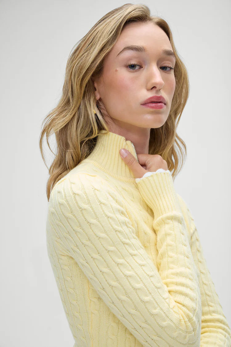 Carter Cable Knit Sweater Women's Vanilla Sugar - Cozy Winter Pullover for Casual Outfits & Holiday Gatherings