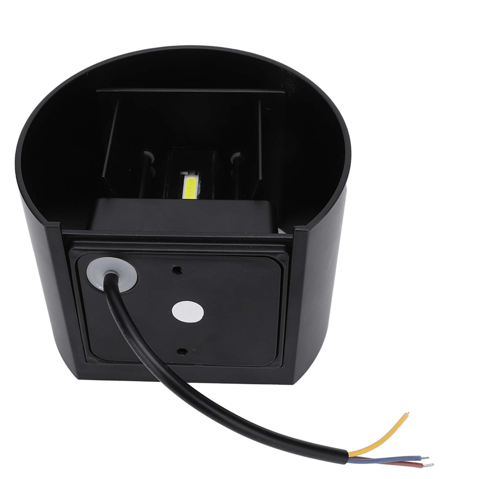 Industrial Style 12W LED Semicircular Wall Lamp - Sealed Design for Outdoor Use, Black Shell with Cool White Light - Perfect for Courtyards, Kitchens, and Patio Lighting