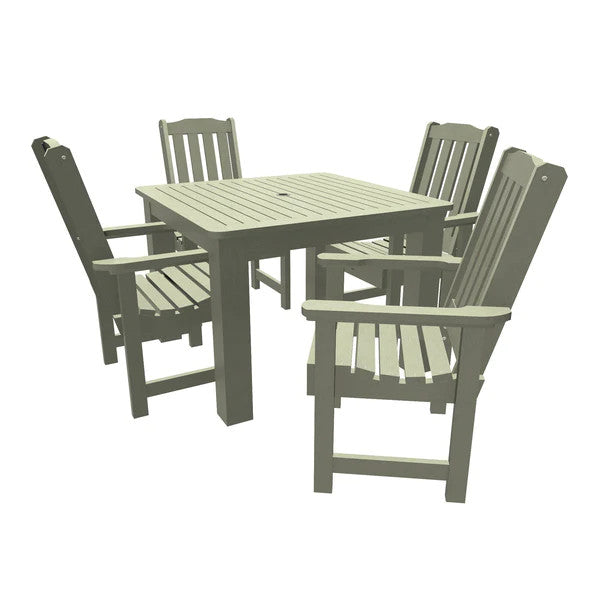 Lehigh 5-Piece Square Patio Dining Set - Outdoor Furniture for Garden, Backyard, and Poolside Relaxation