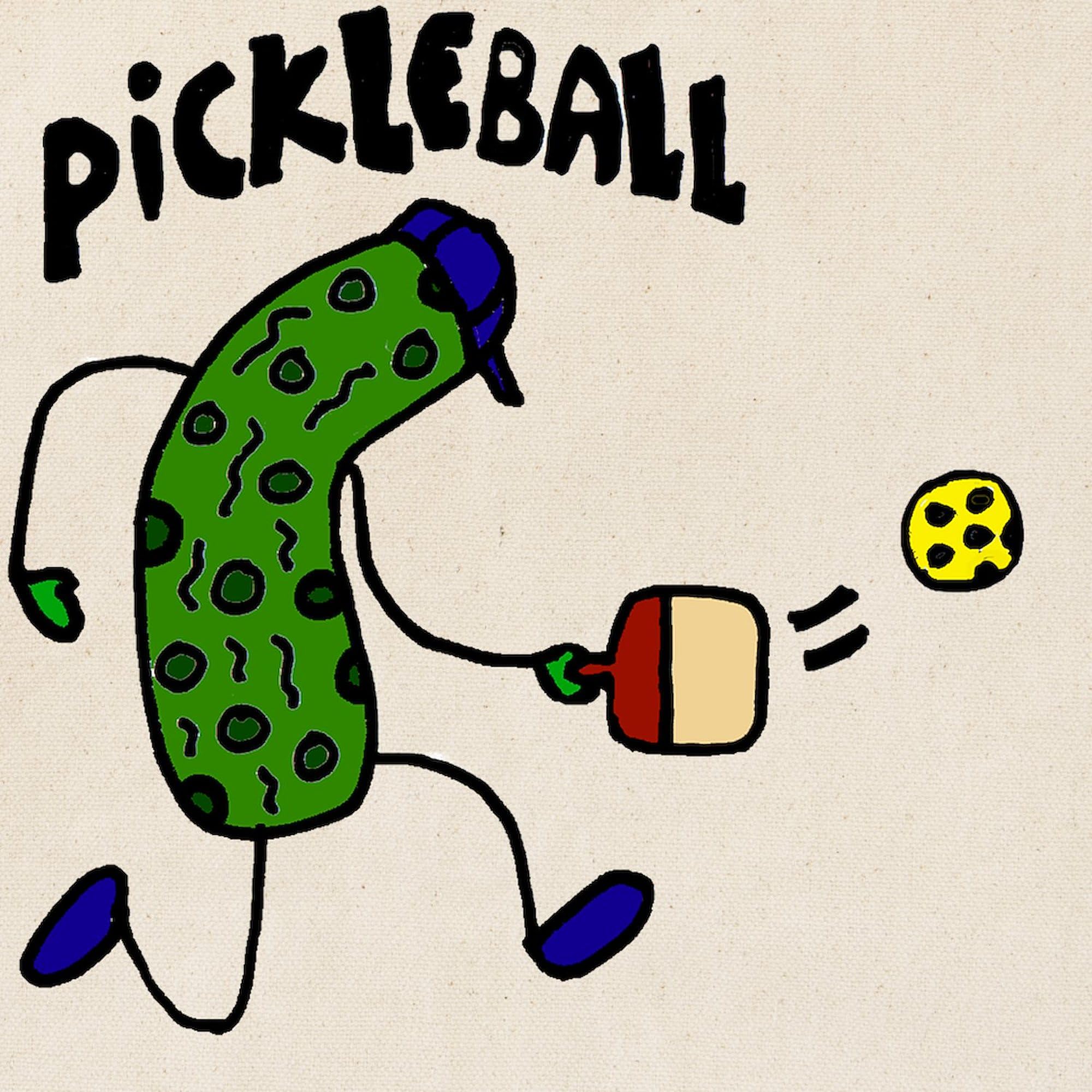 Pickleball Art Tote Bag - Natural Canvas Reusable Shopping Bag for Groceries, Beach & Sports | Eco-Friendly Gift for Pickleball Lovers