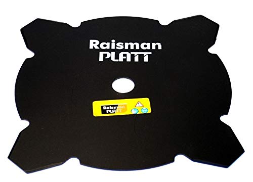 Raisman 10 Inch 4 Teeth Brush Cutter Blade - 1 Inch Arbor Hole for Lawn Mower, Weed Trimmer & Landscaping - Heavy Duty Replacement Blade for Tough Vegetation & Overgrown Areas
