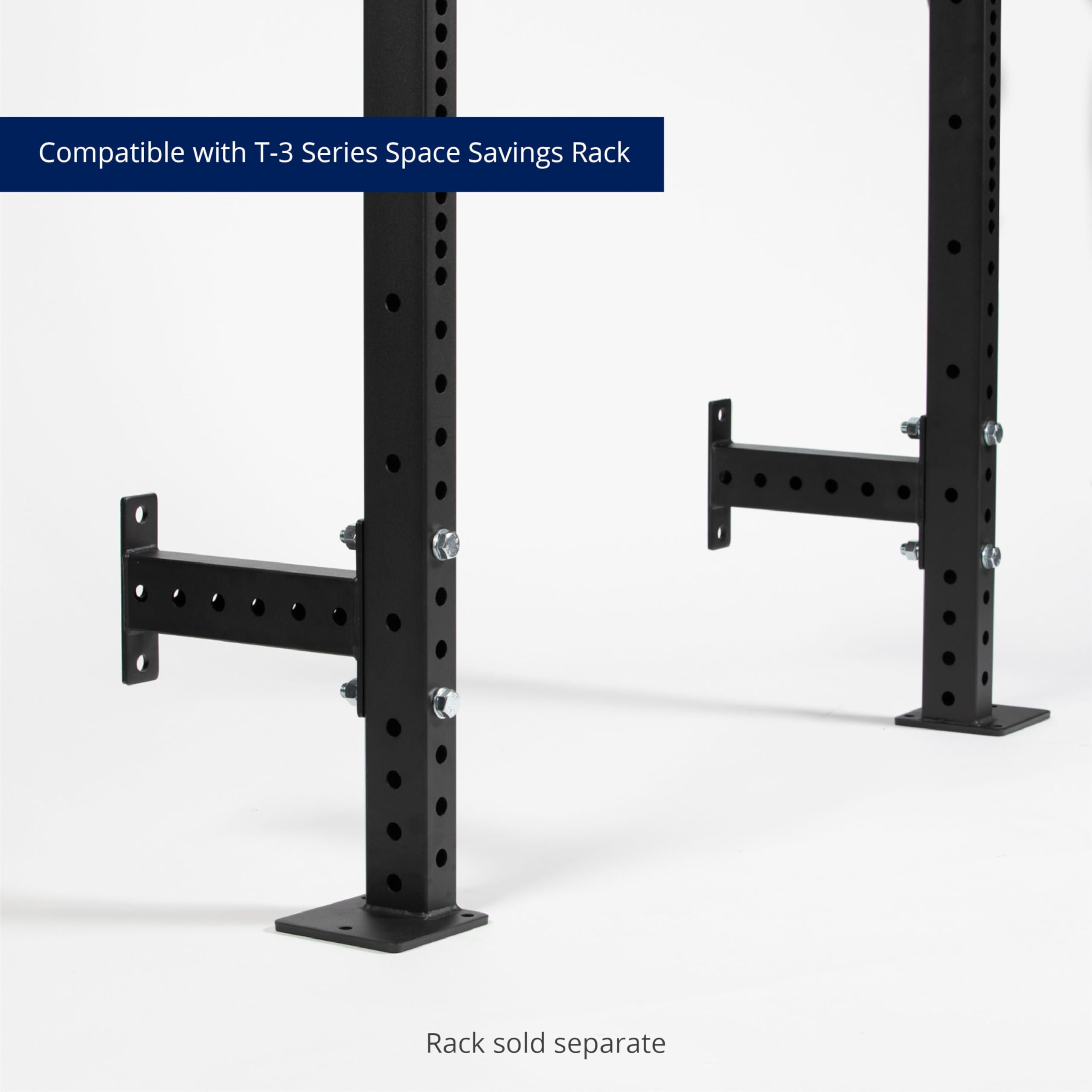 Titan Fitness T-3 Series Space Saving Power Rack with 12-inch Side Braces - Perfect for Home Gym Strength Training & Weightlifting Workouts