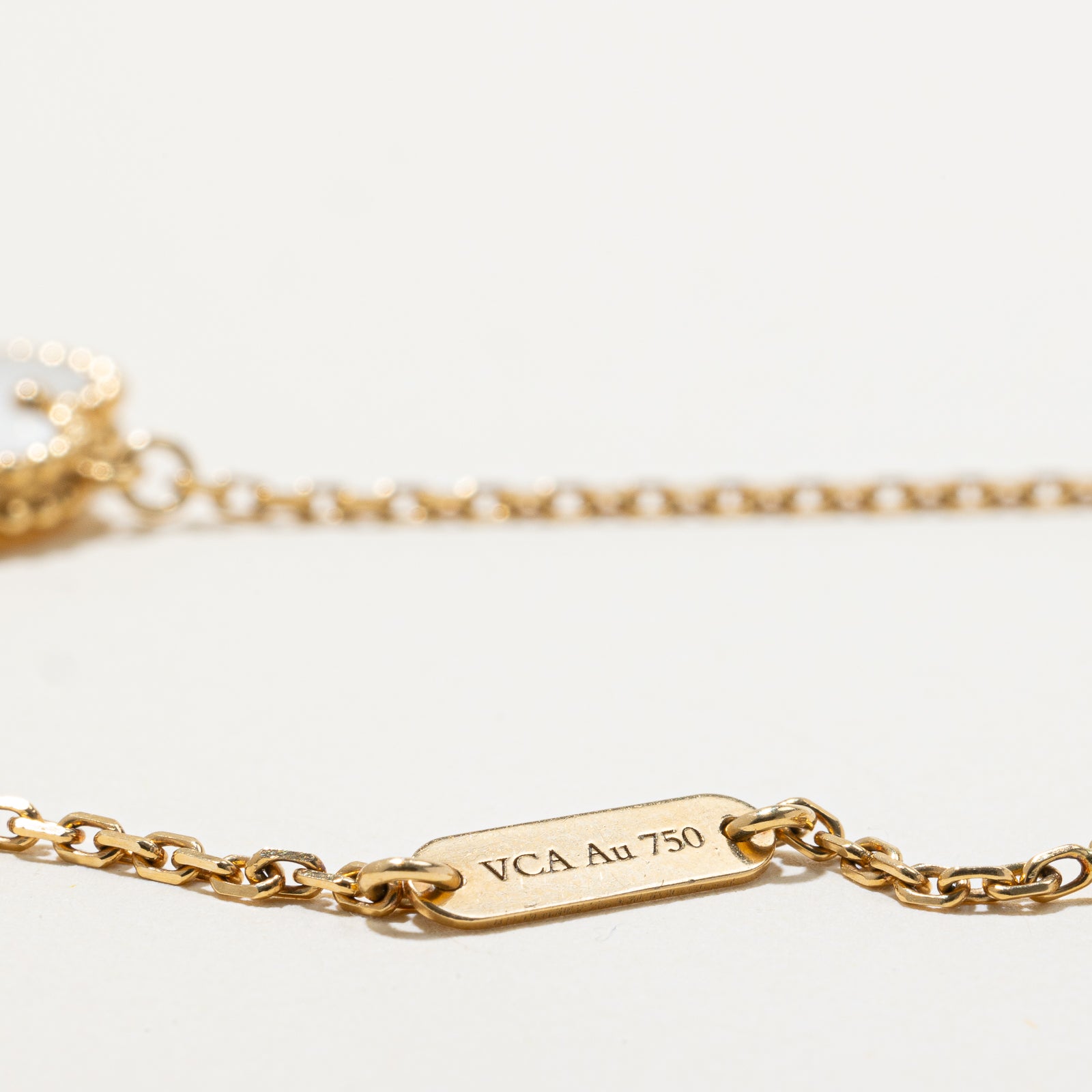 Van Cleef & Arpels Vintage Alhambra Pendant Necklace - 1.50 Carat Diamond, 16 Inch Chain - Luxury Jewelry Gift for Women, Perfect for Weddings & Special Occasions