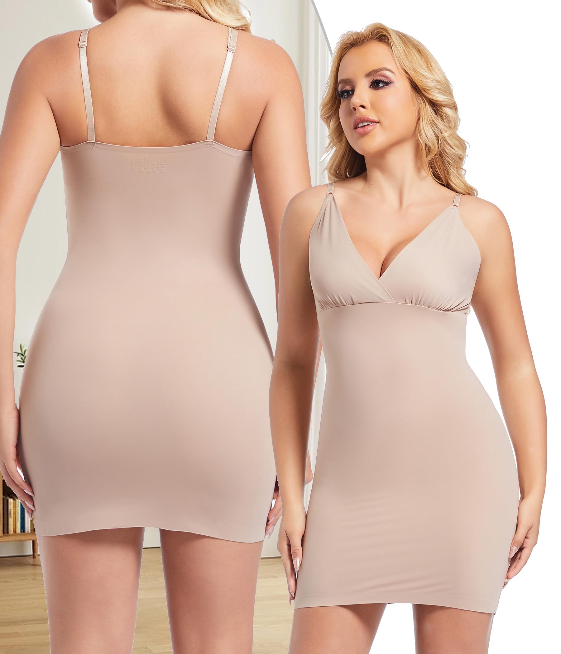 Women's Slip Dress Shapewear - Seamless Body Shaper for Smooth Silhouette Under Dresses | Perfect for Weddings, Parties & Everyday Wear