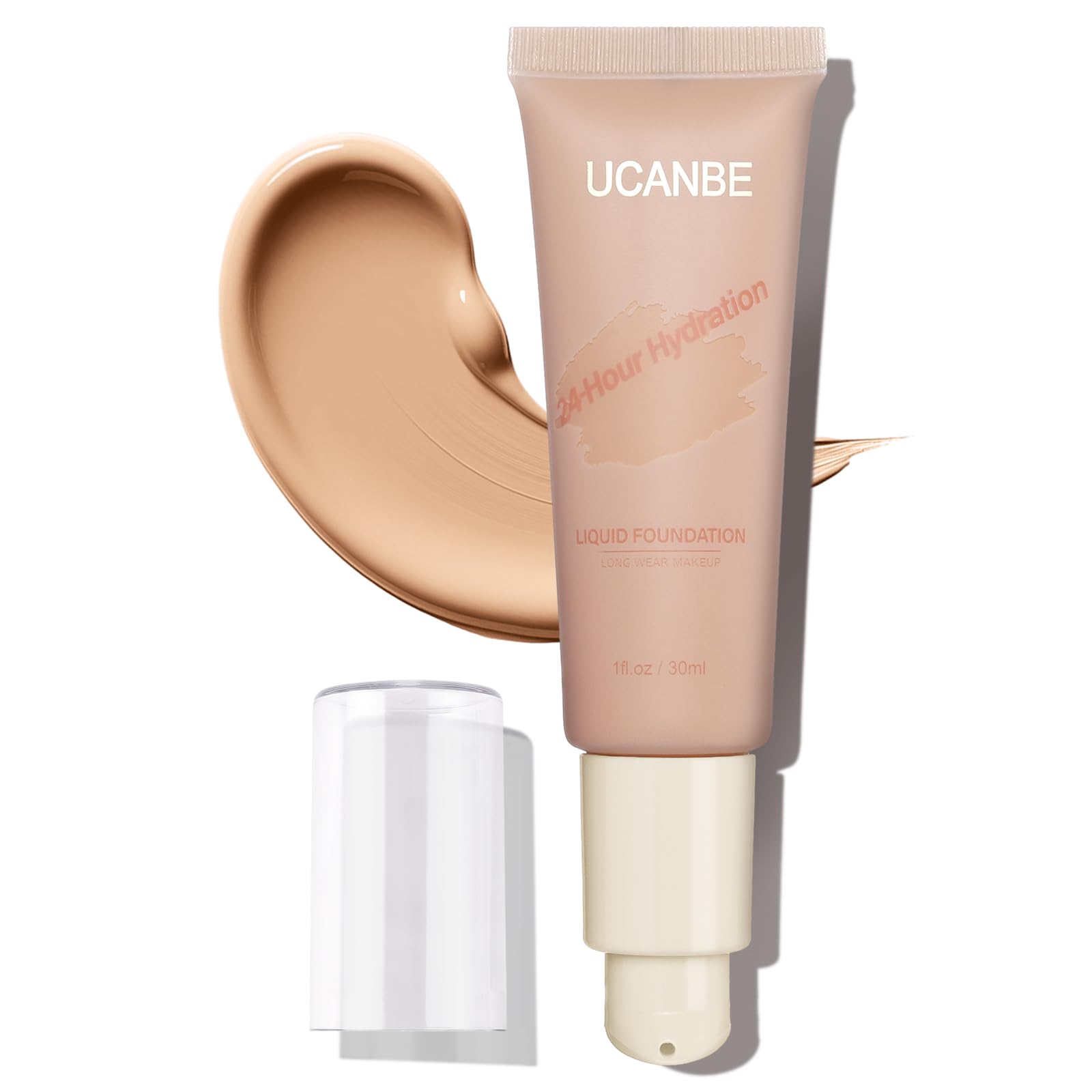 UCANBE Matte Liquid Foundation Makeup - Medium to Full Coverage, Waterproof & Longwear Serum Cream Foundation for Combination & Oily Mature Skin | Lightweight, Hydrating & Nourishing Formula | Natural Beige, 1 fl. oz | Perfect for Daily Wear, Special Occasions & Professional Makeup Looks
