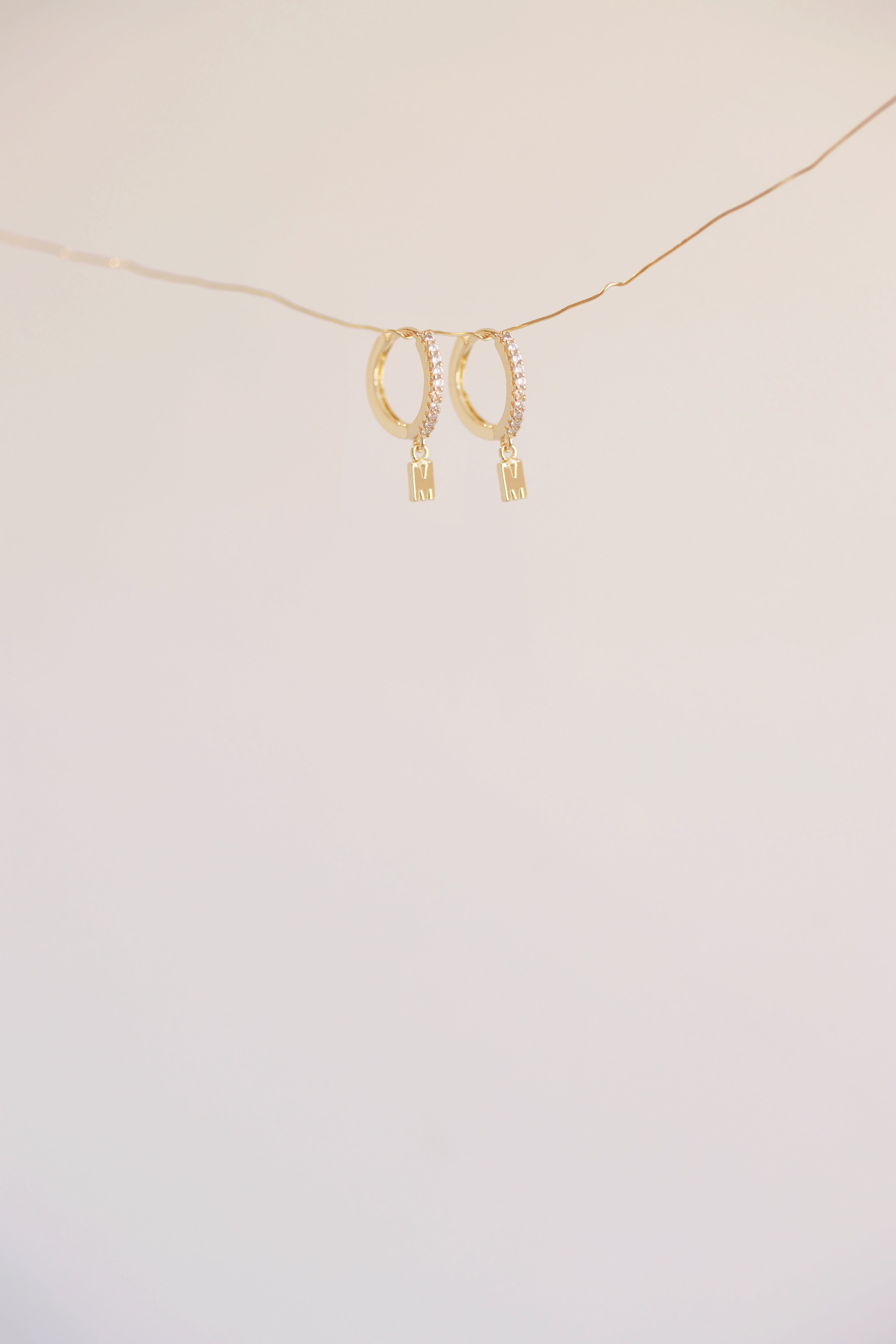 Mini Monogram Huggie Earrings - Personalized Gold Plated Hoop Earrings for Women, Perfect for Everyday Wear & Gifts