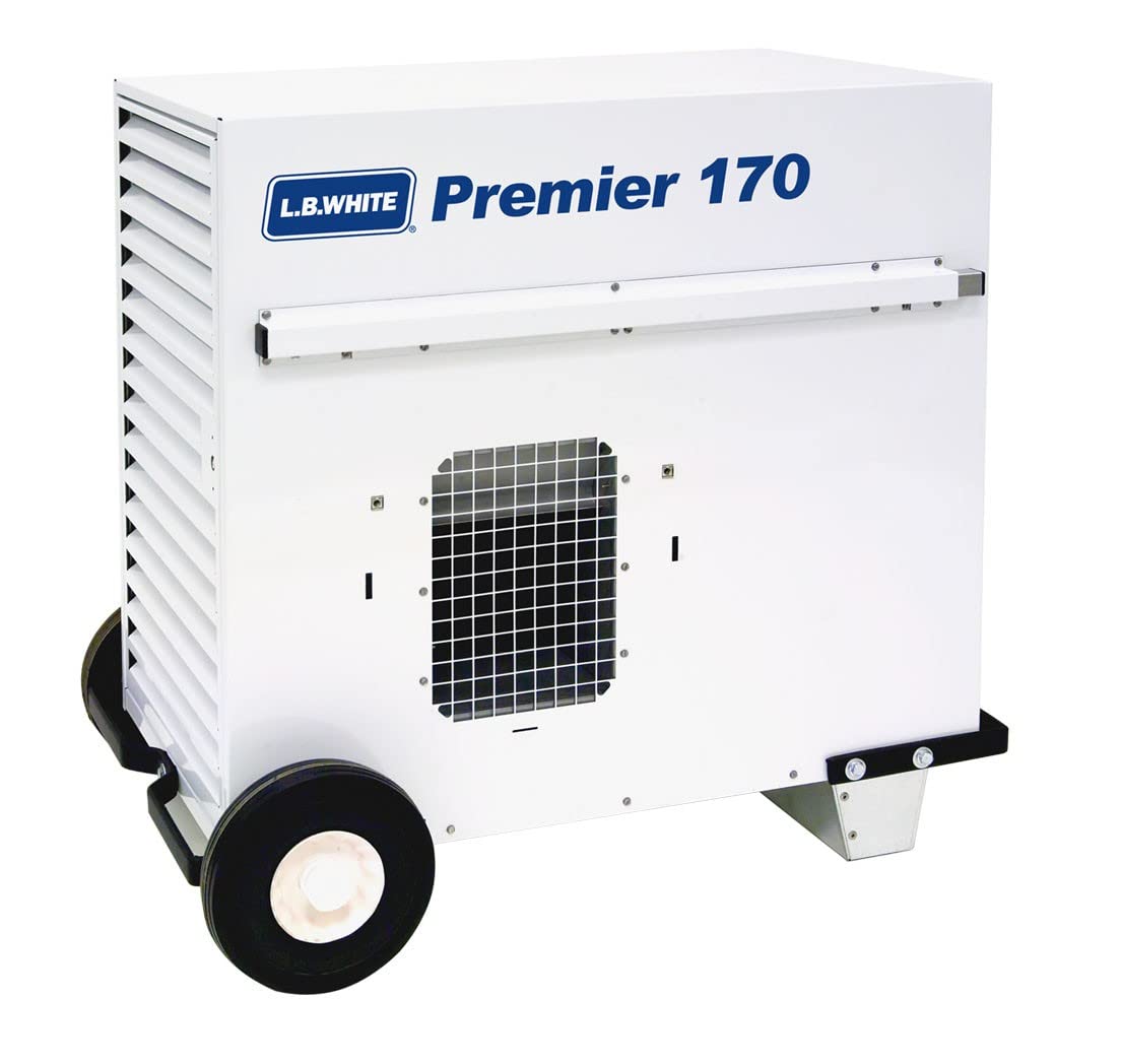 LB White TS170 Premier 170 2.0 Ductable Heater - 170,000 BTU Portable LPG Tent Heater for Indoor & Outdoor Use | Durable Space Heating for Camping, Workshops & Construction Sites
