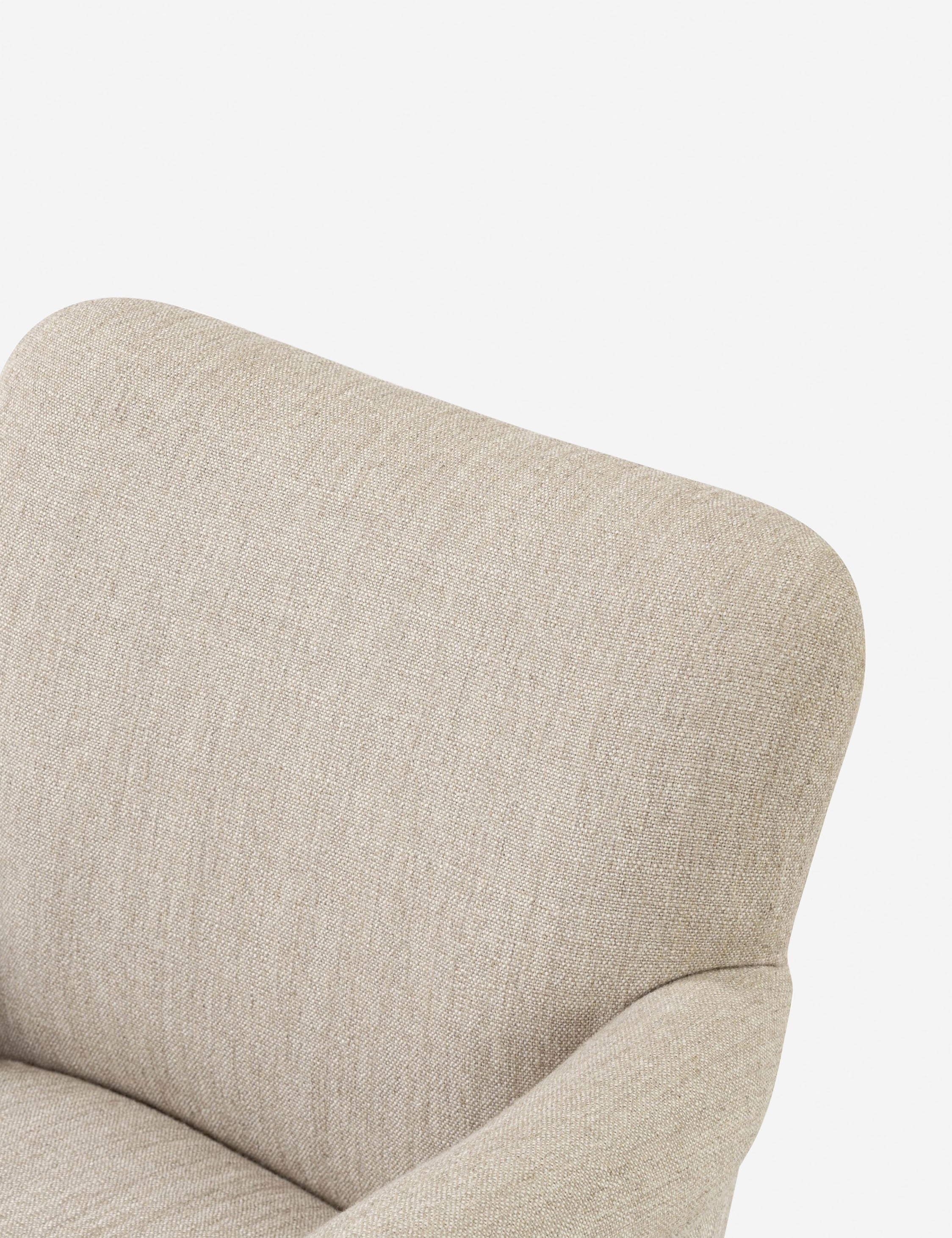 Amber Lewis x Four Hands Camellia Swivel Chair - Modern Velvet Upholstered Accent Chair for Living Room, Bedroom, or Office