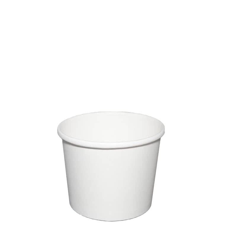 Eco-Friendly 12oz Disposable White Paper Soup Bowls - Microwave & Freezer Safe Food Storage Containers for Ice Cream, Frozen Yogurt, Desserts - Bulk Pack of 200 - Perfect for Takeout, Parties & Catering Events