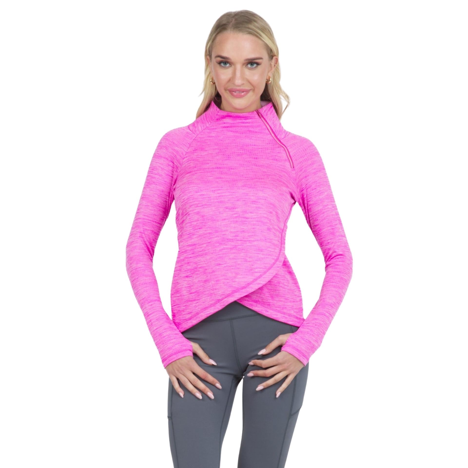 Ibkul Women's Asymmetrical Zip Pullover Sweatshirt - Stylish Casual Hoodie with Unique Zipper Design for Fashionable Outfits | Perfect for Streetwear, Gym, and Everyday Wear