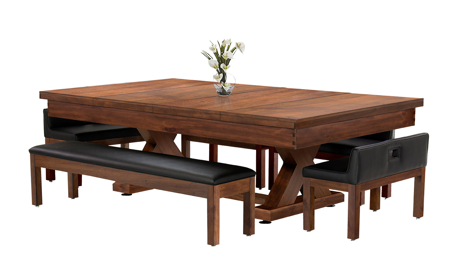 7 Ft Cumberland Pool Table with Dining Top - Convertible Game & Dining Table for Home, Bar, or Game Room Entertainment