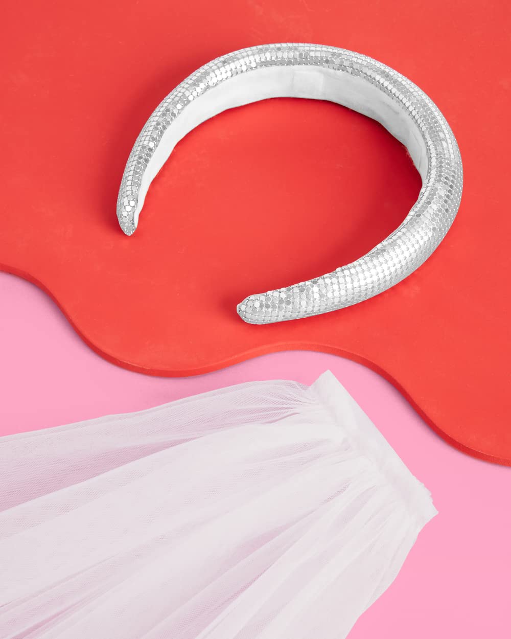 Disco Ball Headband with Veil - Bachelorette Party Decorations for Bride to Be | Last Disco, Bridesmaid Favors, Engagement Party Supplies | Perfect for Wedding Showers, Girls Night Out & Bachelorette Photos