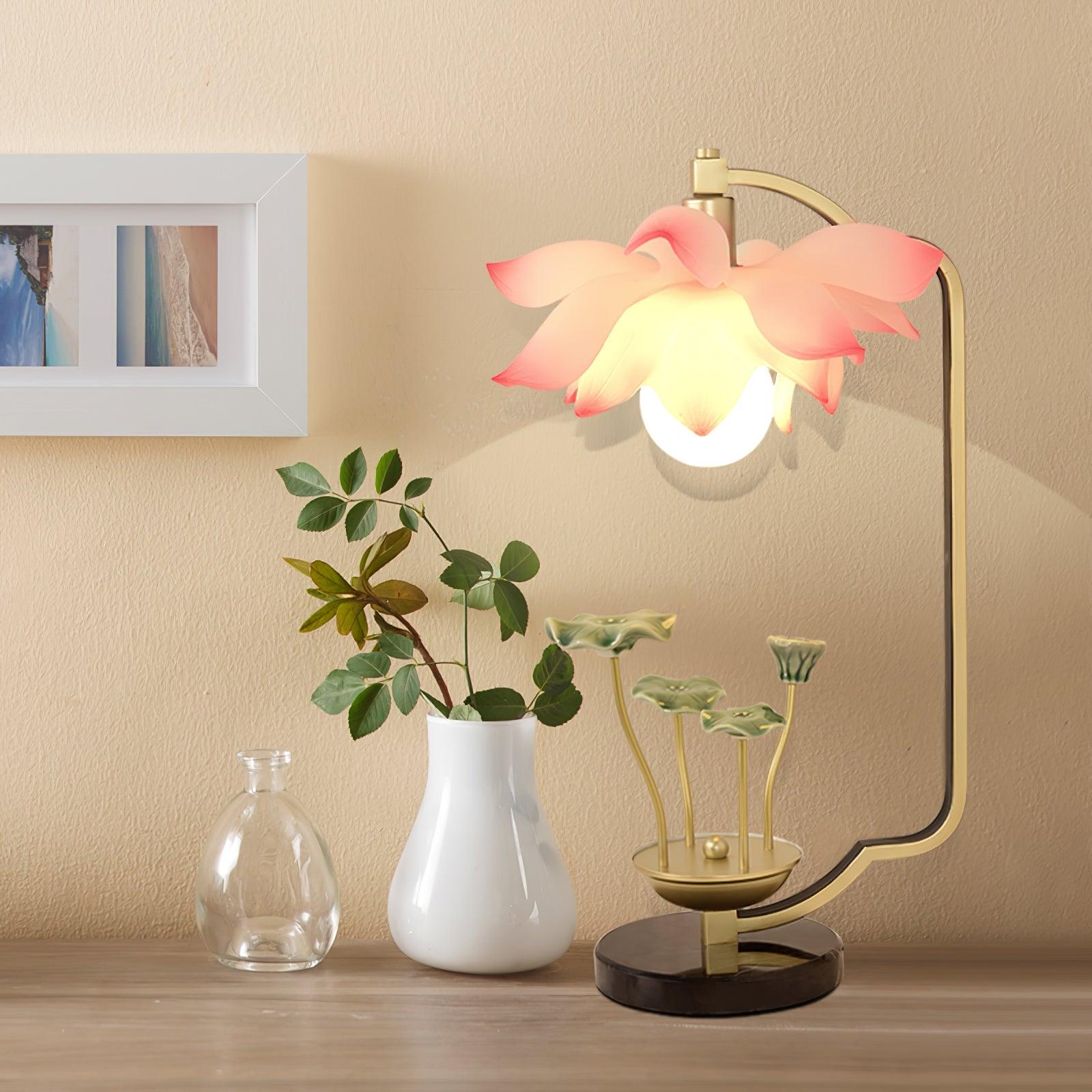 Modern Lotus Table Lamp - Elegant Bedside & Living Room Lighting for Home Decor - Perfect for Bedrooms, Offices, and Cozy Reading Nooks