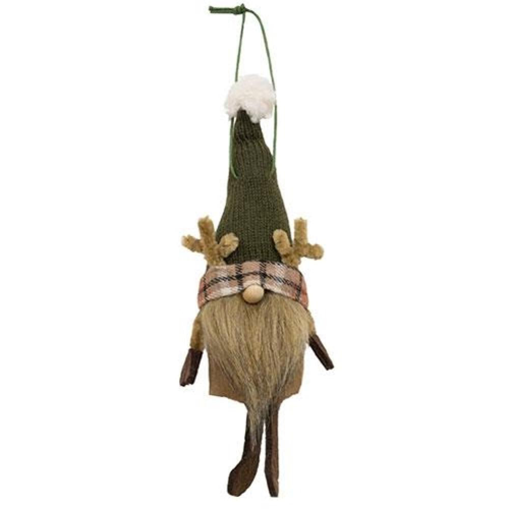 Handmade Green Reindeer Gnome Felted Christmas Ornament - Perfect for Holiday Tree Decorations, Gift Giving & Festive Home Decor
