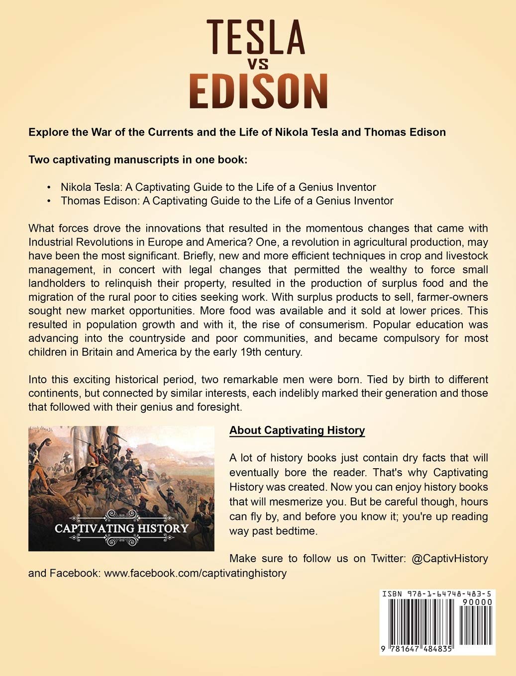 Tesla vs Edison: The War of Currents - Biography of Nikola Tesla & Thomas Edison | Historical Science Book for Electrical Engineering Students & History Enthusiasts