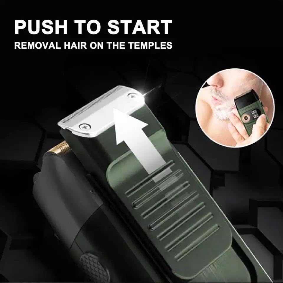 Best Rechargeable Cordless Electric Razor for Men - LCD Display Double Blade Shaver with Facial Hair Trimmer & Travel Scissors | Perfect for Home Use, Travel Grooming & Quick Touch-Ups