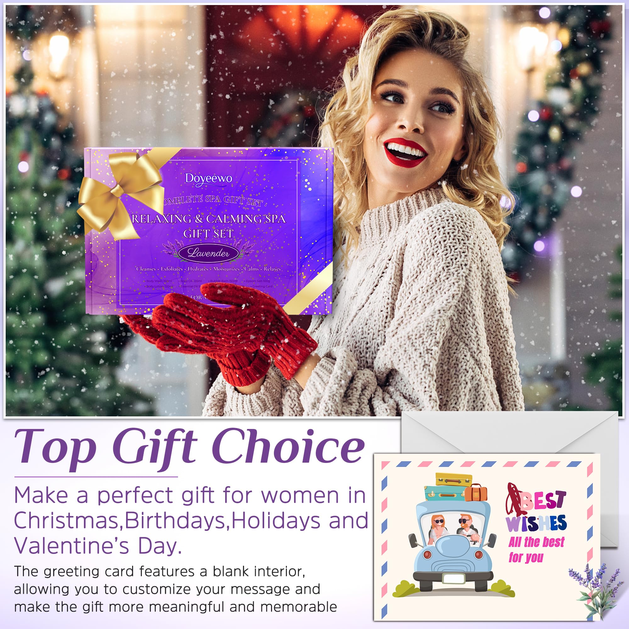 Relaxing Spa Self Care Gift Set for Women - Stress Relief Birthday, Anniversary, Valentine's Day, Mother's Day & Christmas Present for Her, Wife, Mom, Sister, Best Friend - Perfect for Home Spa Nights, Pampering Sessions & Self-Care Routines