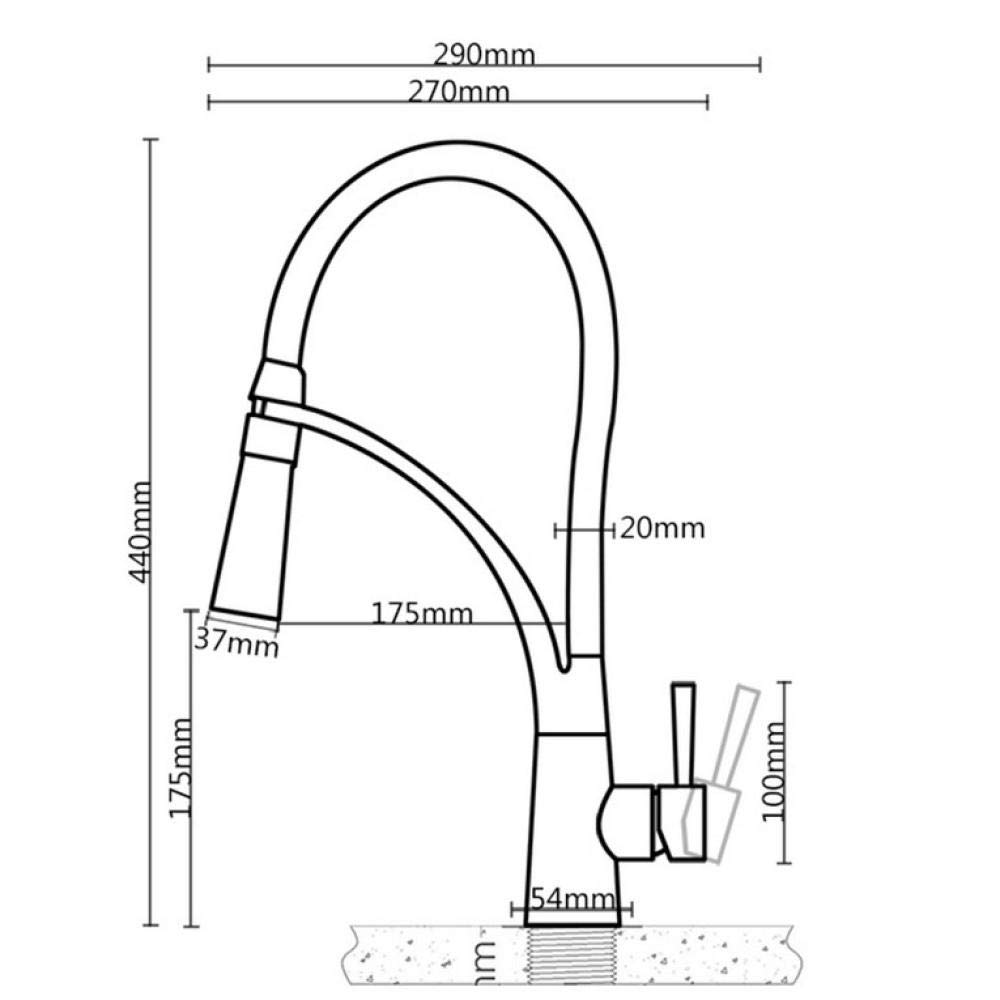 Black Pull Down Kitchen Faucet with Swivel Spout - Deck Mounted Hot & Cold Water Mixer Tap for Sink | Perfect for Modern Kitchens, Dishwashing & Food Prep