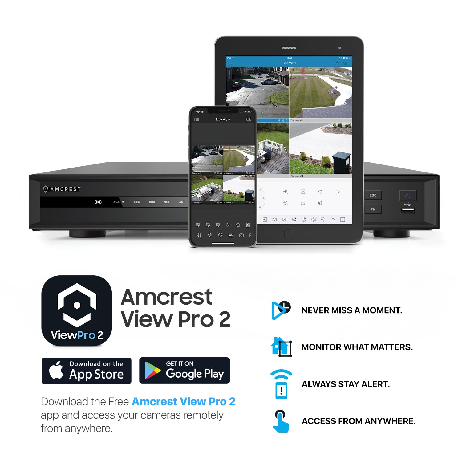 Amcrest 4K NV5232-EI 32CH AI NVR Security System with Facial & Vehicle Detection - Supports 32 x 4K IP Cameras & 2 x 16TB HDD (HDD Not Included) - Ideal for Home Security, Business Surveillance & Smart Office Monitoring