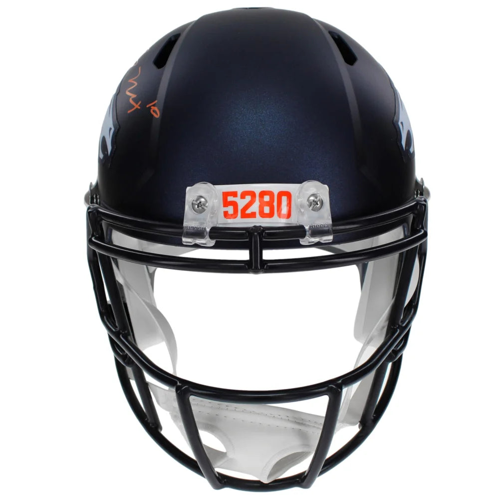 Bo Nix Autographed Denver Broncos Full Size Speed Helmet with BAS COA - Signed NFL Collectible for Fans & Memorabilia Display