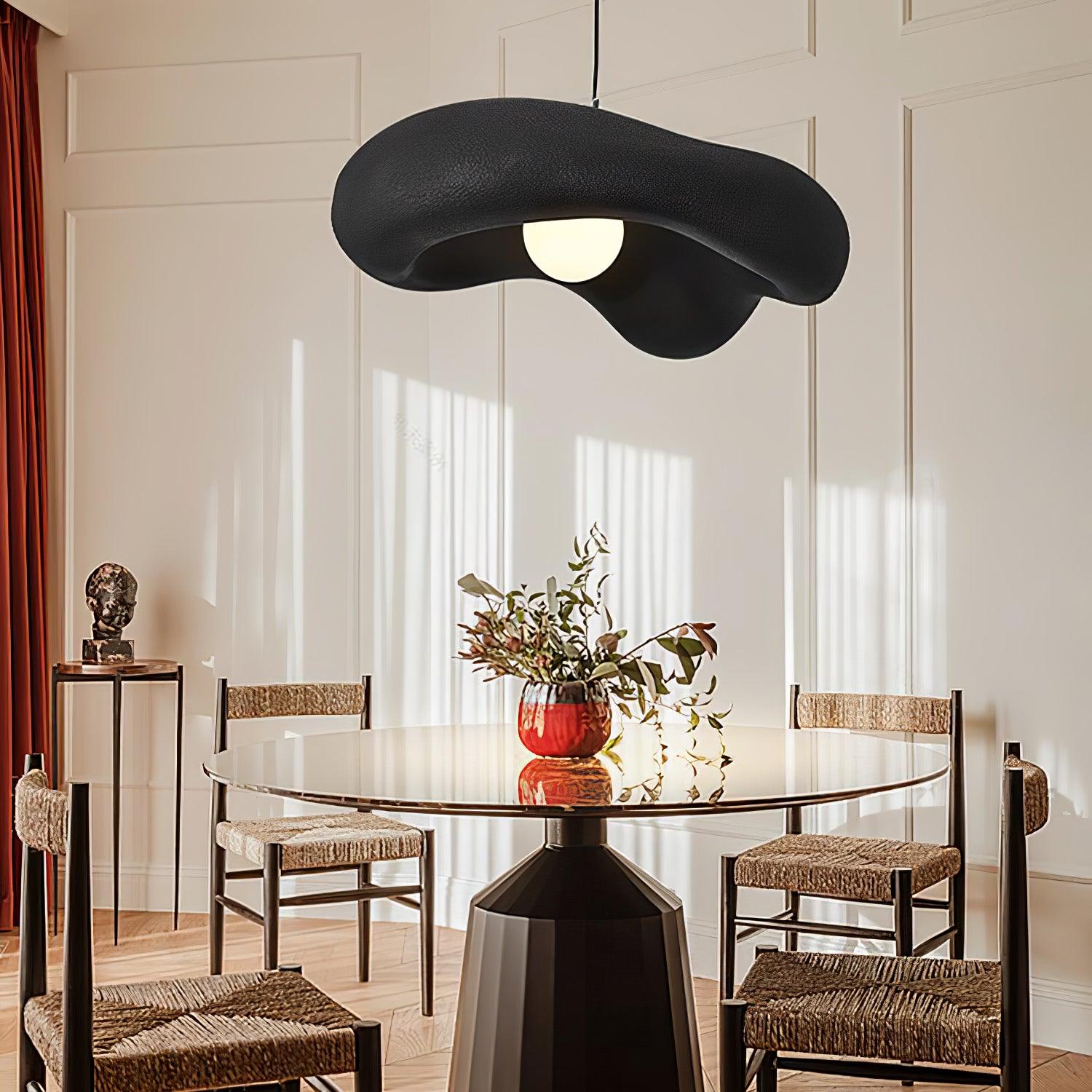 Eterna Wabi Sabi Pendant Light - Handmade Japanese Minimalist Hanging Lamp for Dining Room, Kitchen Island, or Bedroom Decor