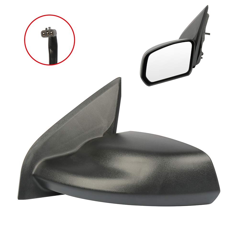 SCITOO Left Side View Mirror Replacement for 2003-2007 Saturn ION - Power Non-Folding Driver Side Exterior Mirror (Black, GM1320267) - Perfect for Parking Assistance and Blind Spot Visibility