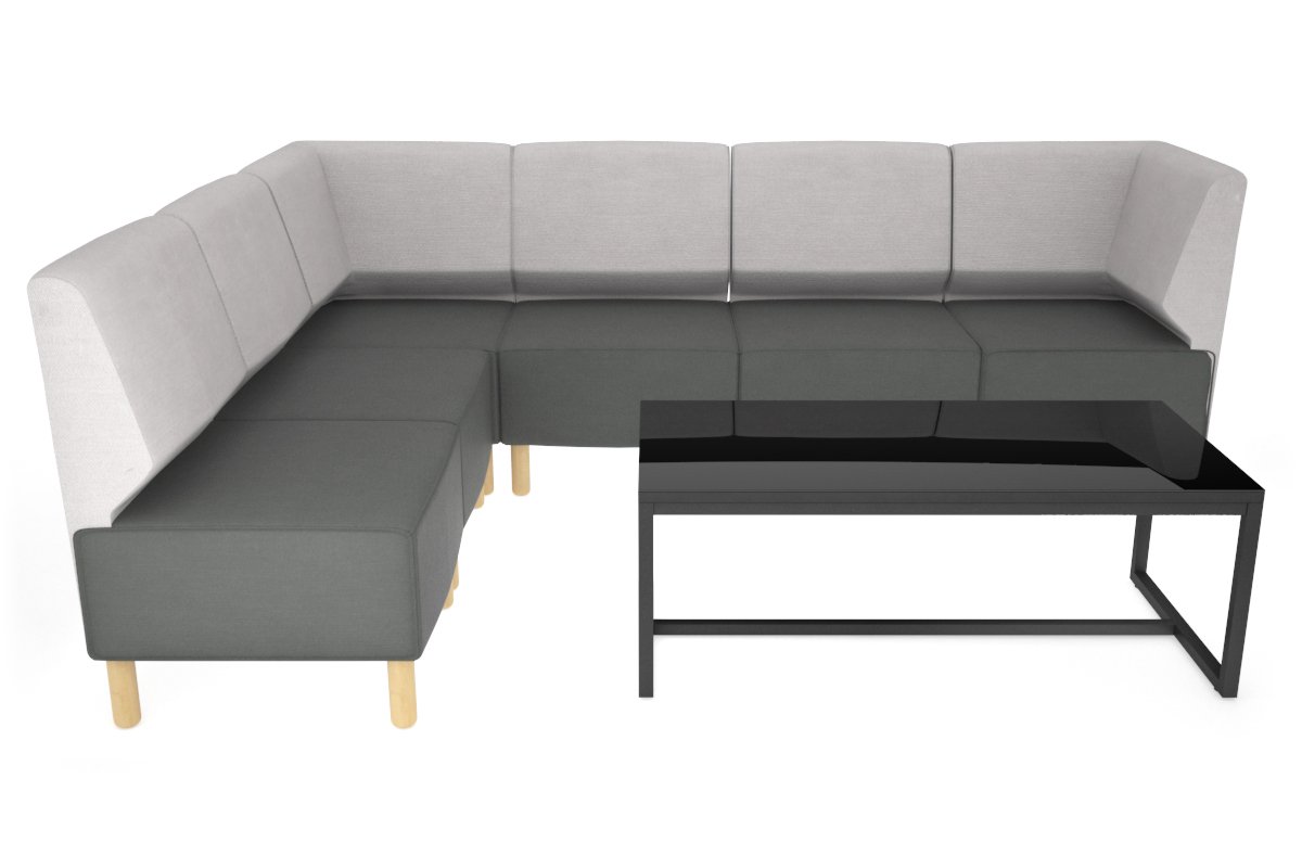 Modern L-Shaped Reception Lounge Sofa for Office Waiting Areas - Comfortable Visitor Seating with Stylish Design