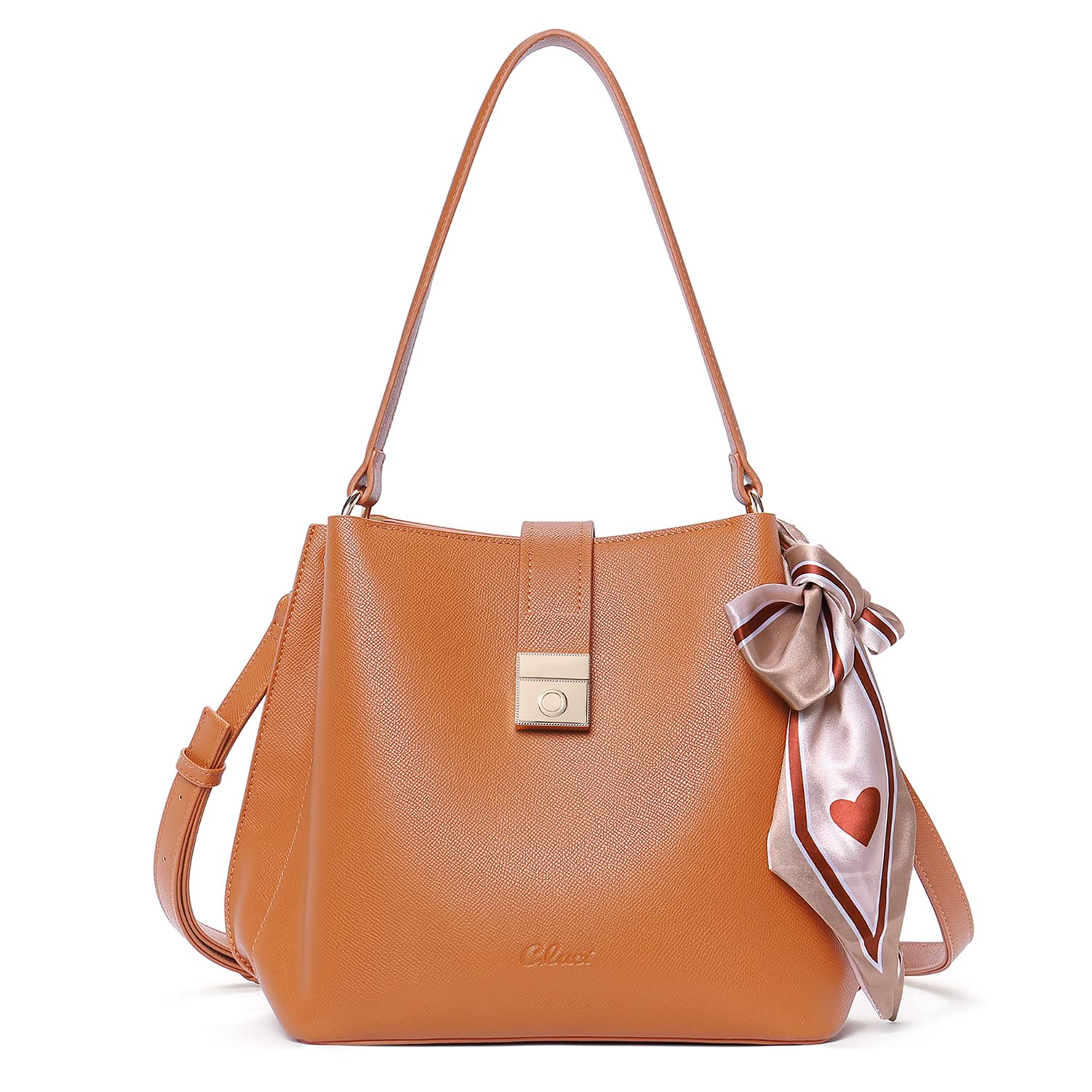 CLUCI Leather Tote Bag for Women - Large Designer Handbag for Work & Travel