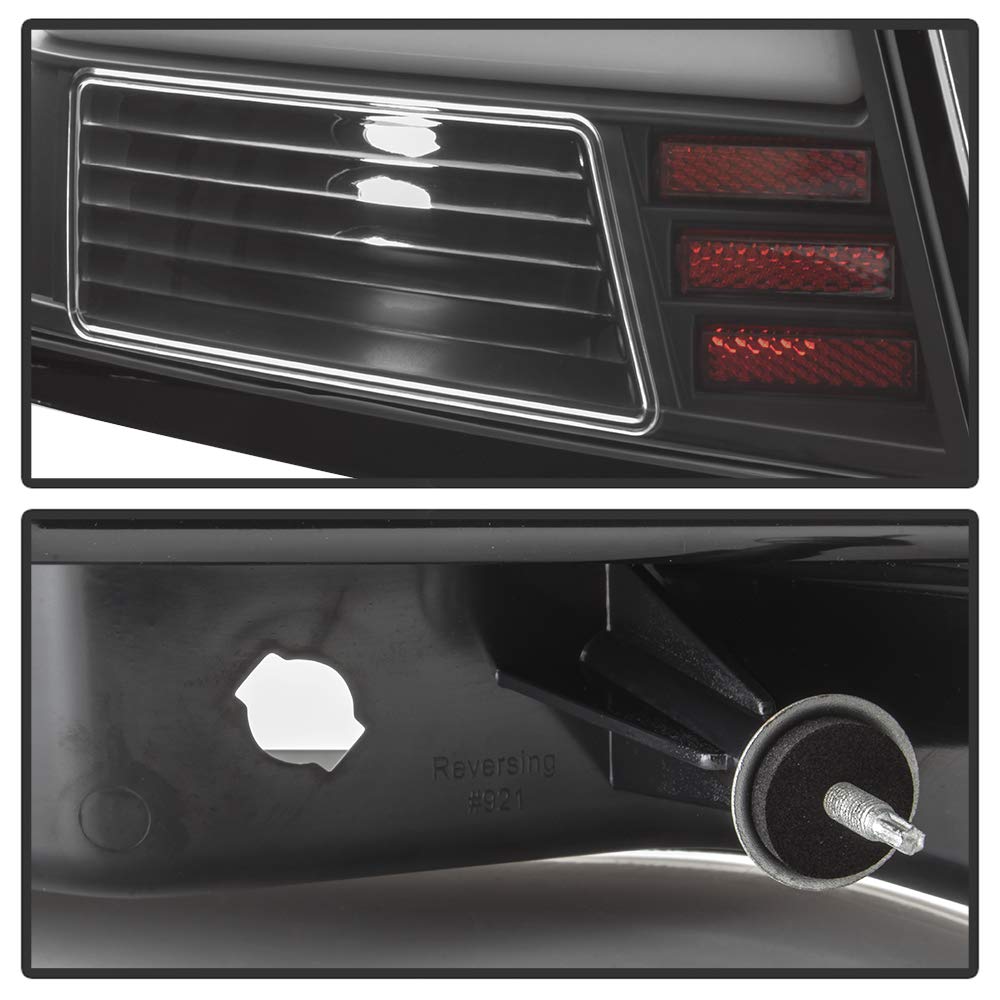 ACANII Black Dual LED Tube Tail Lights Brake Lamps Replacement for 2006-2013 Chevy Impala - Driver & Passenger Side - Enhance Night Visibility & Style for Sedans