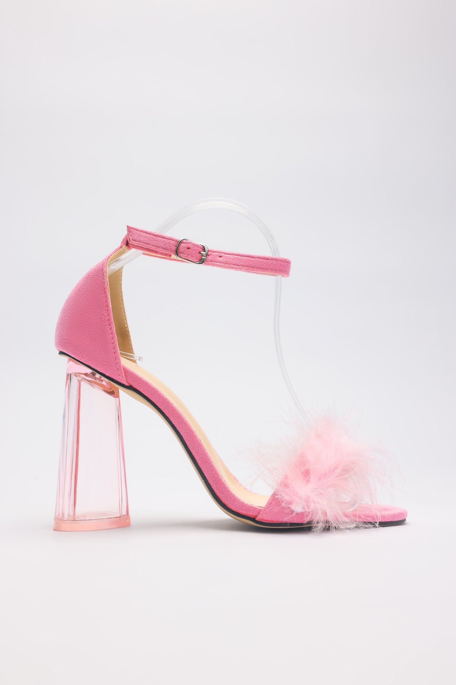 Hairy Heart-Shaped Crystal Heels - Elegant Women's Party Shoes for Valentine's Day & Special Occasions