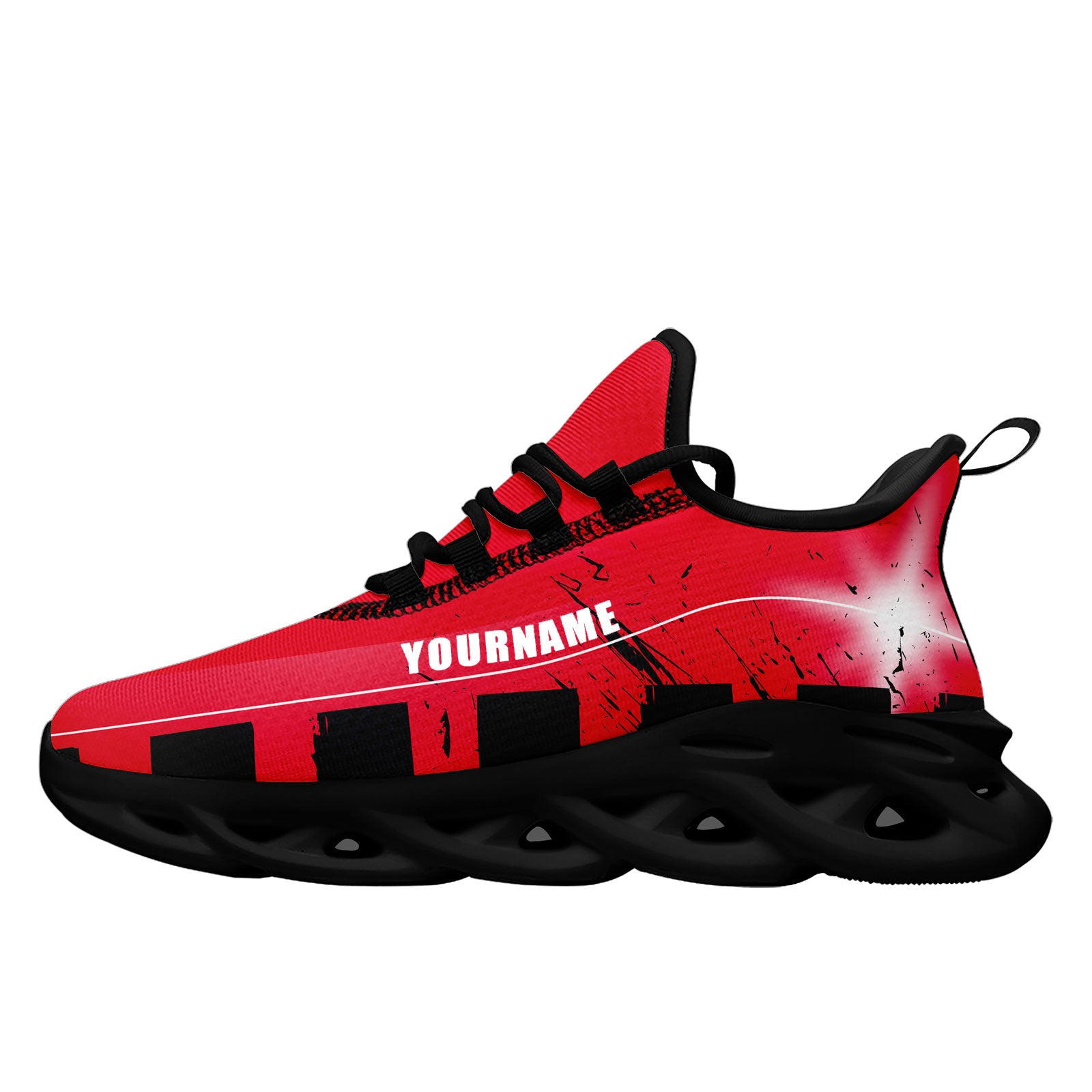 Custom Blue & Red Houston Maxsoul Sneakers - Personalized Athletic Shoes FN003 D020260 Size 12 for Running, Gym & Casual Wear