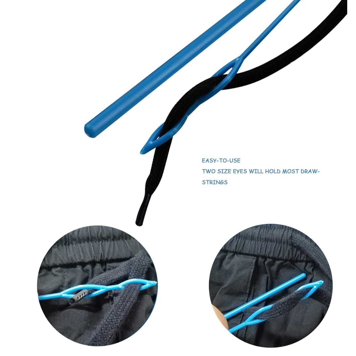 4 Pcs Black and White Drawstring Cords with Easy Threaders - Replacement Shoelaces for Pants, Sweatpants, Hoodies, Jackets & Shoes | Perfect for Gym, Hiking, Casual Wear & DIY Clothing Repair